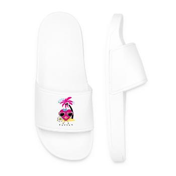 Heart on Island - Men’s Pool Sliders - white - Front