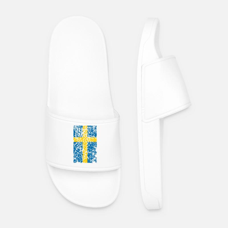 Schweden Vintage - Männer Badelatschen - Weiß