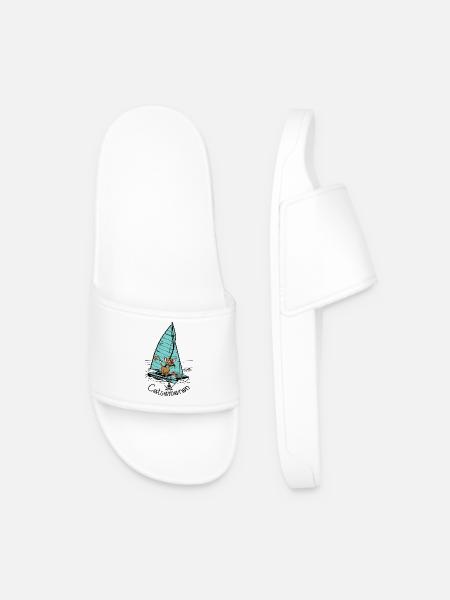 Catamaran Cat Boat - Men’s Pool Sliders - white