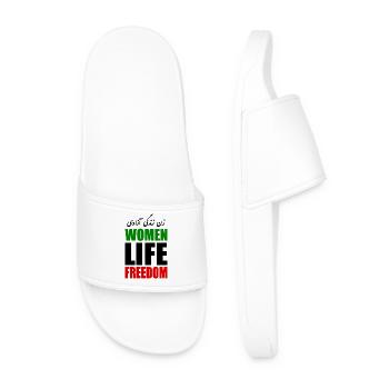 Women life freedom iran - Claquettes Homme - blanc - Devant