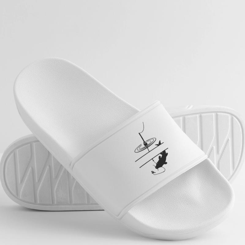 Fish float and bar in between for your own text Men’s Pool Sliders