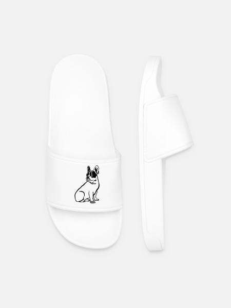 Français Bulldog - Claquettes Homme - blanc