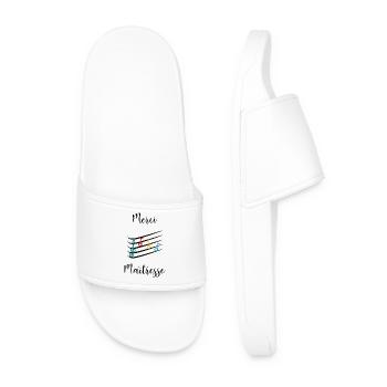 MAÎTRESSE. MERCI. MERCI MAÎTRESSE. - Claquettes Homme - blanc - Devant