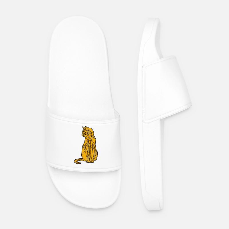 Katze Katzenshirt Katzenbesitzer - Männer Badelatschen - Weiß