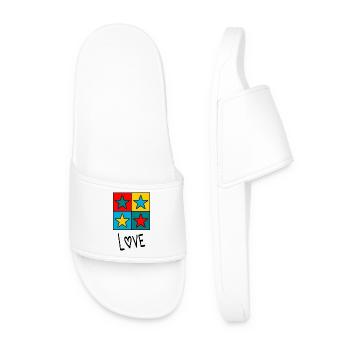 SAINT VALENTIN. EVJF. JE T'AIME. I LOVE YOU. AMOUR - Claquettes Homme - blanc - Devant