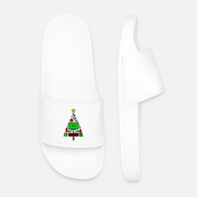 Code Computer Code Debug Skripting Programmierer - Männer Badelatschen - Weiß