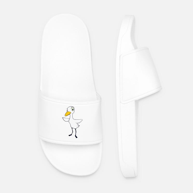 Skeptical bird - Men’s Pool Sliders - white
