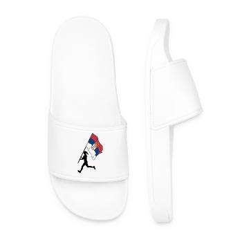 Drapeau Serbie femme courant - Claquettes Homme - blanc - Devant