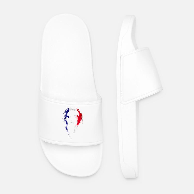 Frank-faced - Men’s Pool Sliders - white