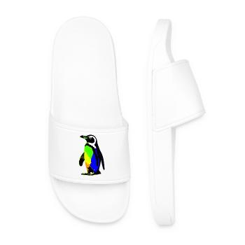 Pinguin - Männer Badelatschen - Weiß - Vorne