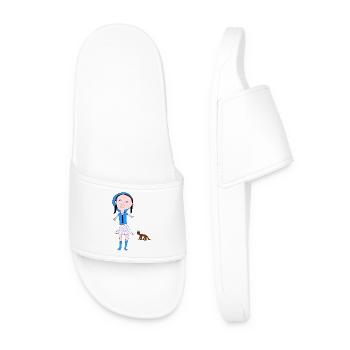 PETIT FILLE CHAT - Claquettes Homme - blanc - Devant