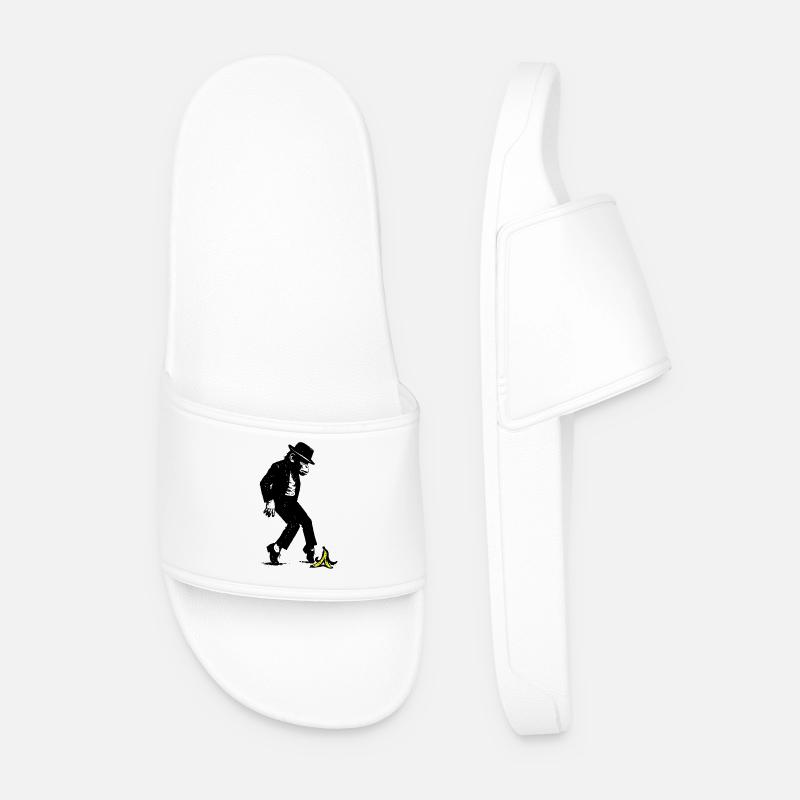 Monkey with hat - Men’s Pool Sliders - white