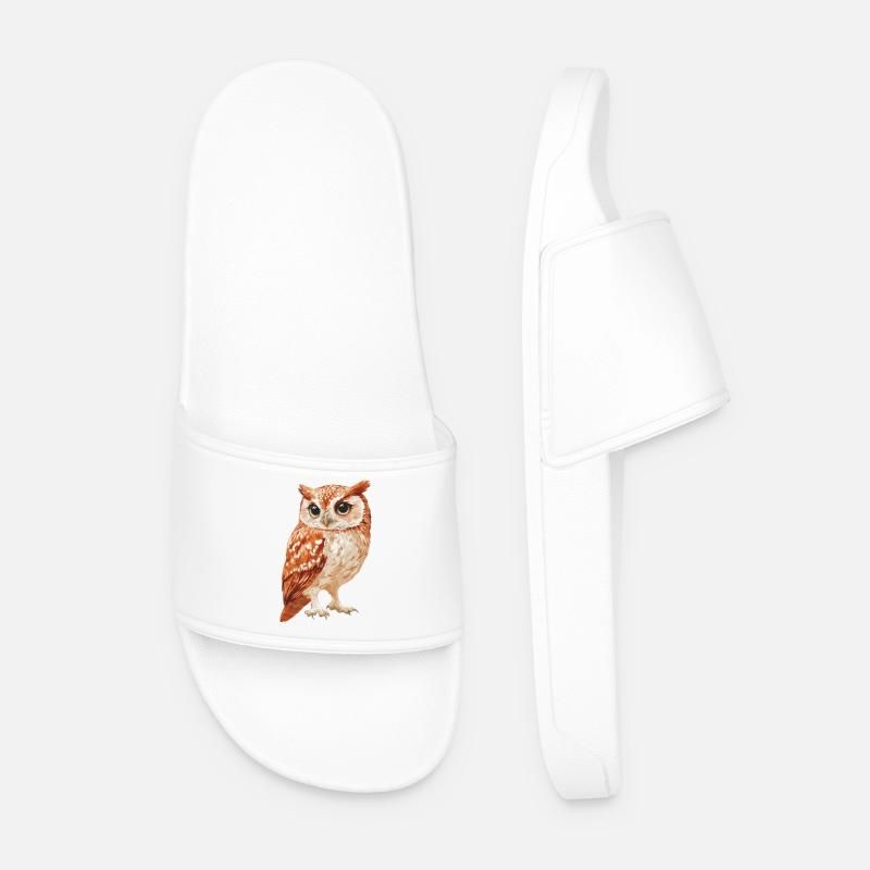 Eule - Männer Badelatschen - Weiß