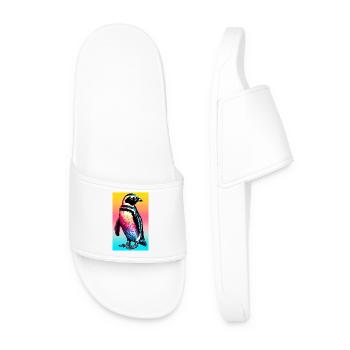 Pinguin - Männer Badelatschen - Weiß - Vorne