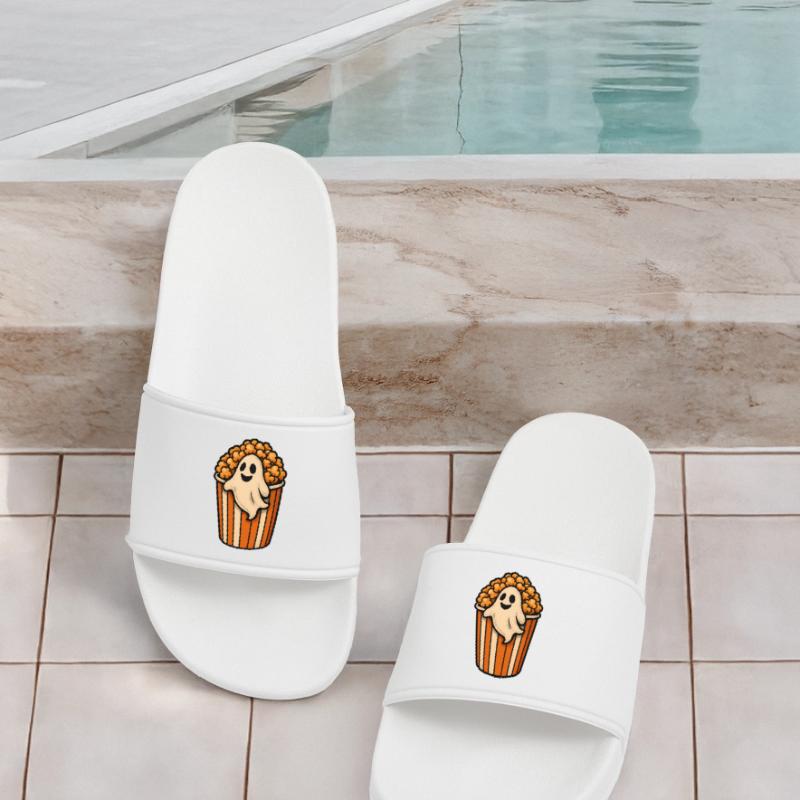 Fantôme de pop-corn dans le pot de pop-corn Claquettes Homme