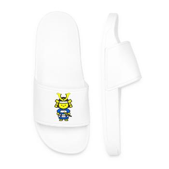 Kawaii Samurai in Blue - Men’s Pool Sliders - white - Front