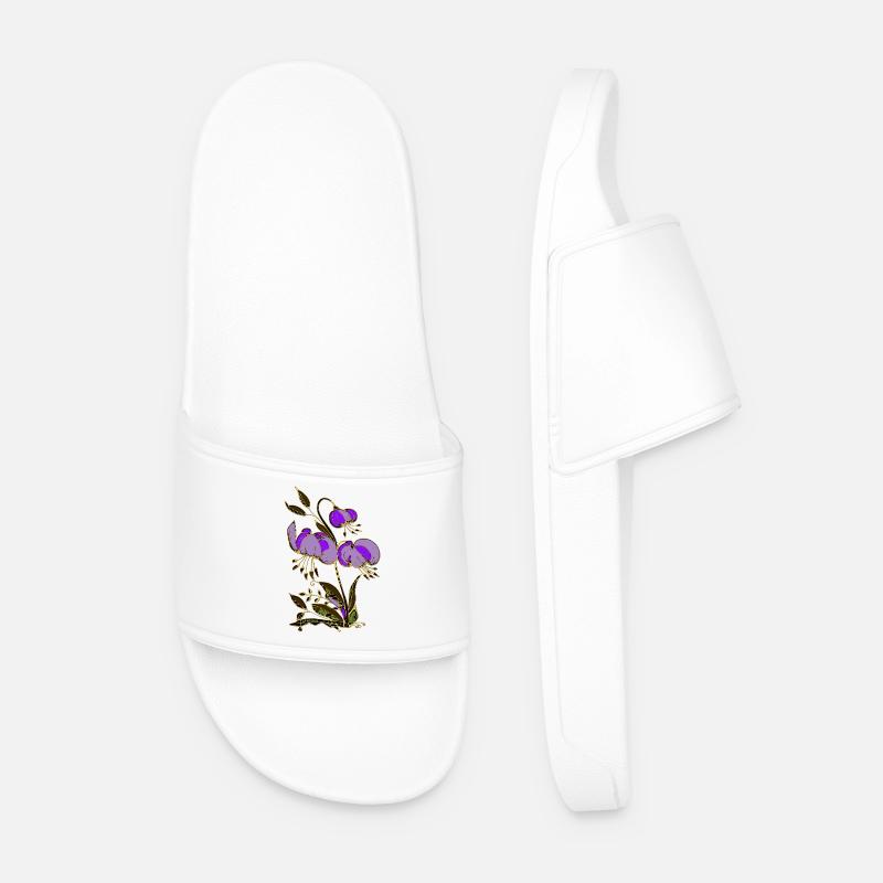 Blumen - Männer Badelatschen - Weiß