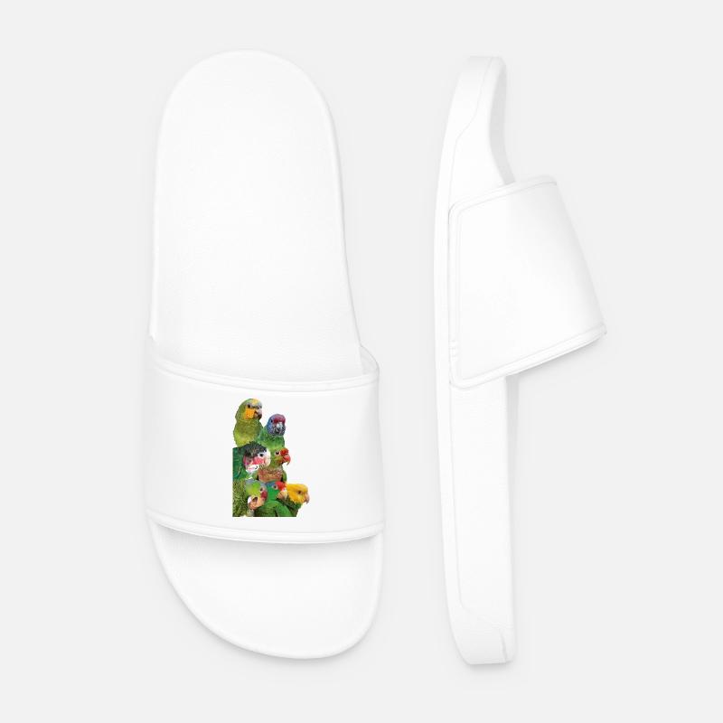 Amazonas-Papageien - Männer Badelatschen - Weiß