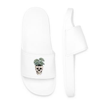 Pflanzen Papa Plante de Crâne Papa Monstera allemand Cadeau - Claquettes Homme - blanc - Devant