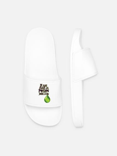 POISON DANS L'EAU #3 - let's talk - Claquettes Homme - blanc