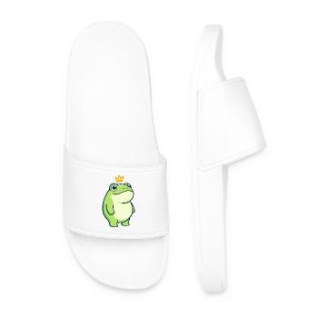King Croak – Klassisches minimalistisches Design - Männer Badelatschen - Weiß - Vorne