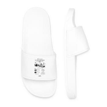 Arc Weld Machine Blueprint - Men’s Pool Sliders - white - Front