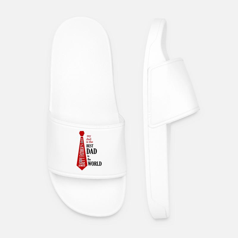 Father's Day - Men’s Pool Sliders - white