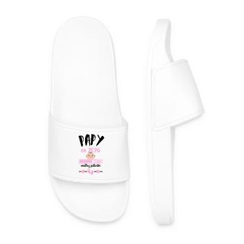 Papy en 2026 Fille Veuillez Patienter - Claquettes Homme - blanc - Devant