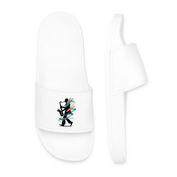 Art vélo avec des formes en spirale - Claquettes Homme - blanc - Devant