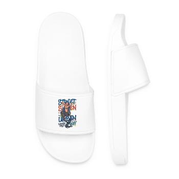 Street Siren Urban Mermaid Graffiti Streetwear Art - Men’s Pool Sliders - white - Front