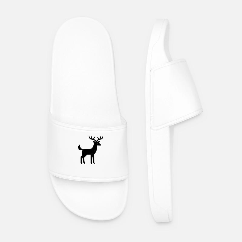 Deer - Men’s Pool Sliders - white