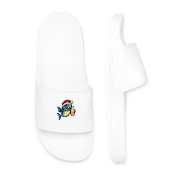 Piranha Poisson Bière Noël - Claquettes Homme - blanc - Devant