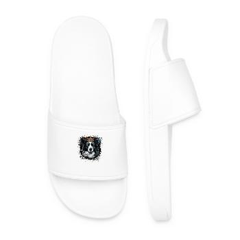 Dog Animal - Men’s Pool Sliders - white - Front