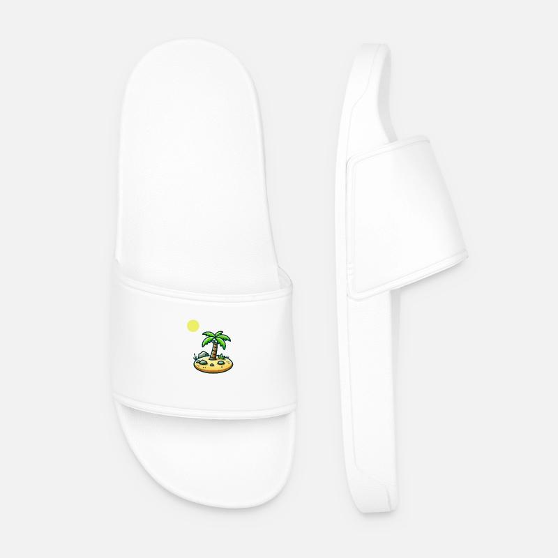 Insel Comic - Men’s Pool Sliders - white