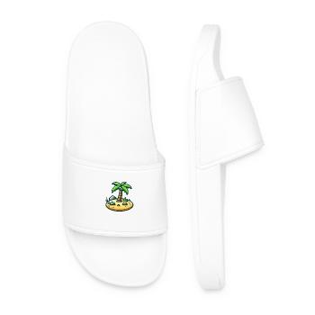 Island Comic - Men’s Pool Sliders - white - Front