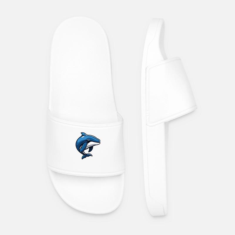 Wal Comic - Männer Badelatschen - Weiß