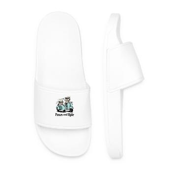 Pattes et balade - Claquettes Homme - blanc - Devant