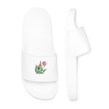 dinosaure tricératops anniversaire bébé - Claquettes Homme - blanc - Devant