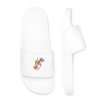 Border Collie Chiens Anniversaire Bébé - Claquettes Homme - blanc - Devant