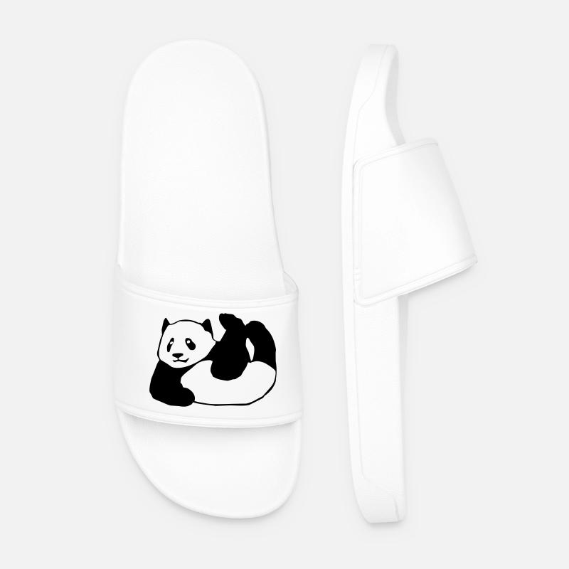 Panda, Bär,Tier, - Männer Badelatschen - Weiß