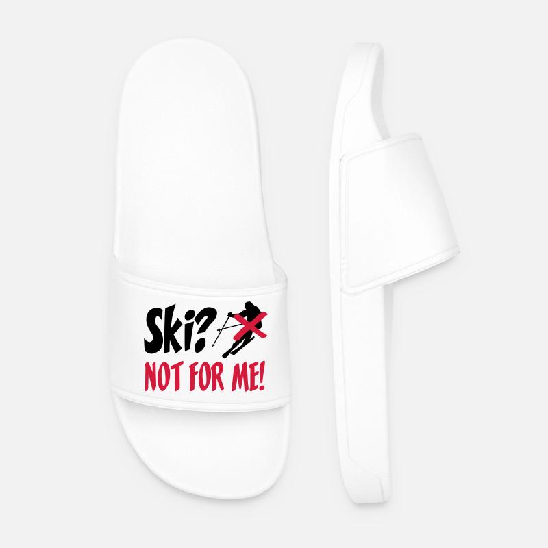 I hate Ski - Claquettes Homme - blanc