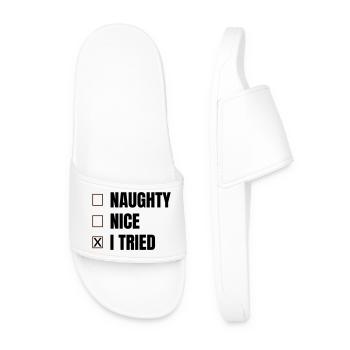 Christmas - Men’s Pool Sliders - white - Front