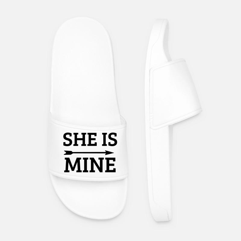 she is mine - Männer Badelatschen - Weiß