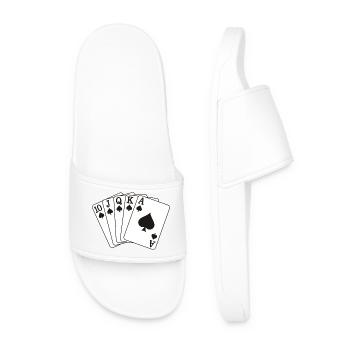 Royal flush - Men’s Pool Sliders - white - Front