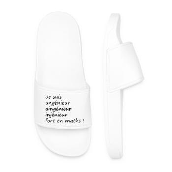 Je suis fort en maths - Claquettes Homme - blanc - Devant