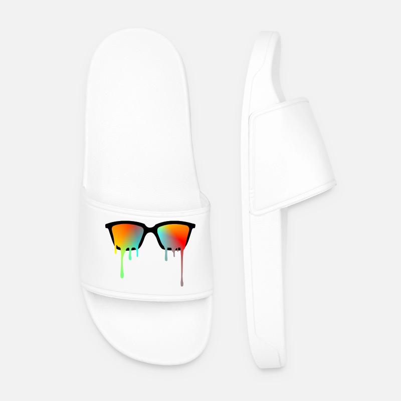 Sonnenbrille - Männer Badelatschen - Weiß