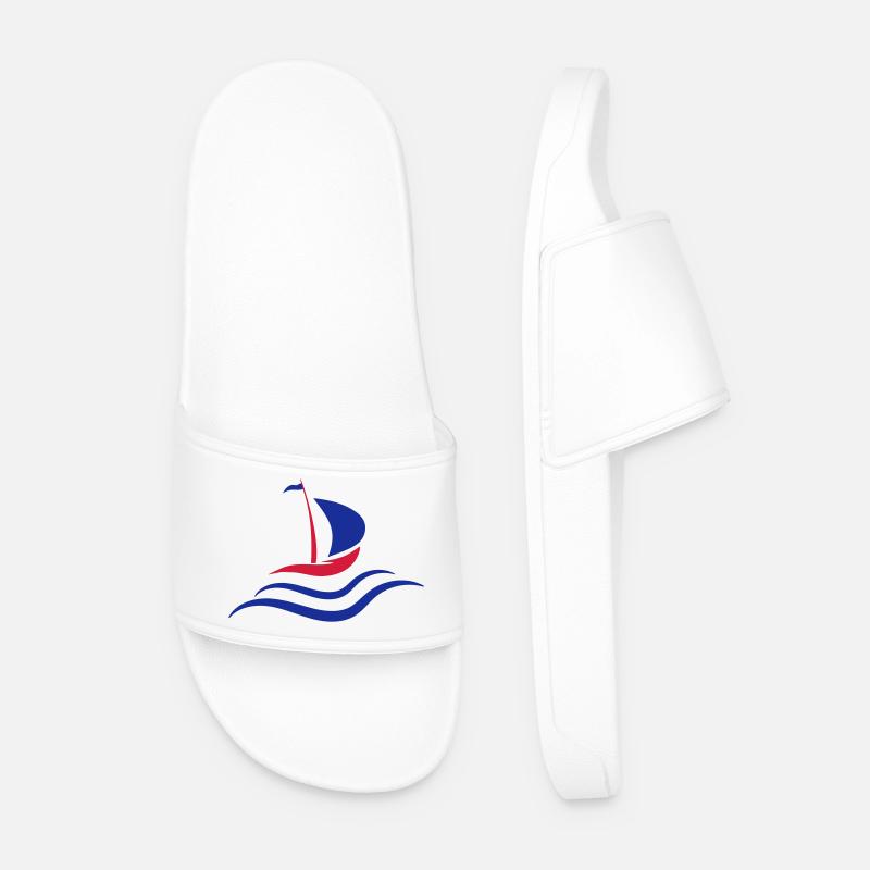 Sailboat - Men’s Pool Sliders - white