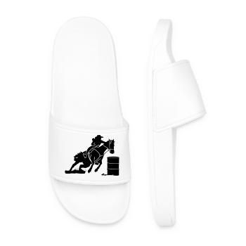 Equitation Western Equestre - Course de tonneaux - Claquettes Homme - blanc - Devant