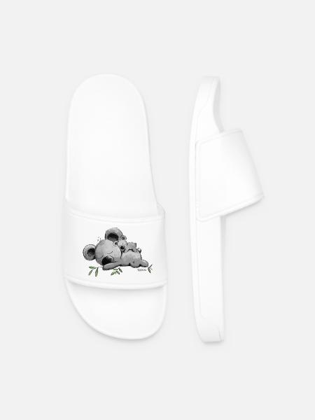 Koala mit Baby - Männer Badelatschen - Weiß