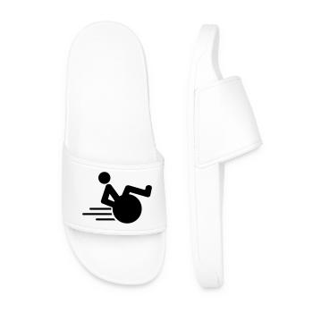 Wheelie with a wheelchair stands for agility * - Men’s Pool Sliders - white - Front
